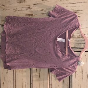 Light Purple Holey T-shirt